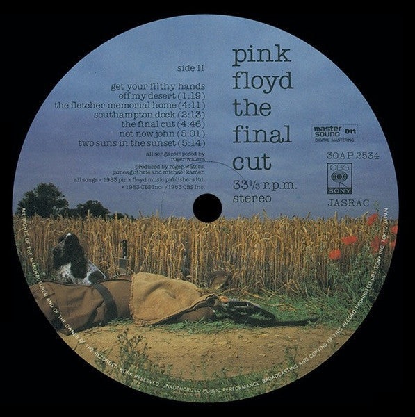 Pink Floyd - The Final Cut (Vinyl, LP, Album, Stereo) Very Good Plus (VG+) / Very Good Plus (VG+)
