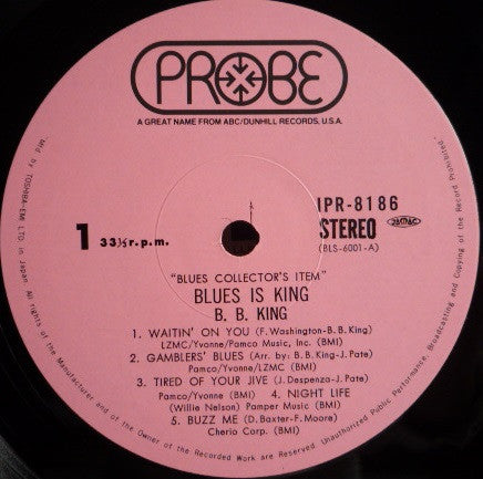 B.B. King - Blues Is King (Vinyl, LP, Album, Reissue) Very Good Plus (VG+) / Very Good Plus (VG+)