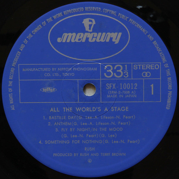 Rush - All The World's A Stage (Vinyl, LP, Album)