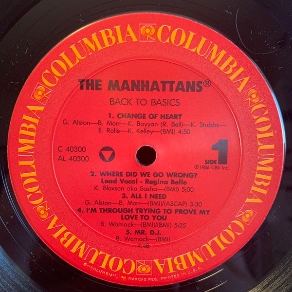 Manhattans - Back To Basics (Vinyl, LP, Album, Stereo) Good Plus (G+) / Fair (F)