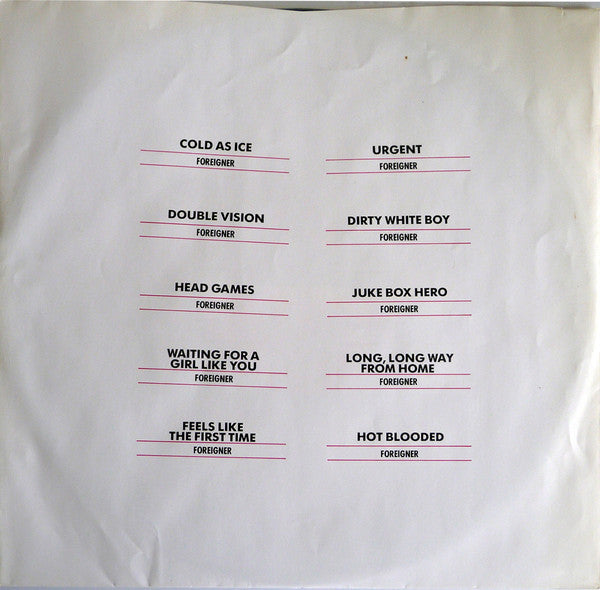 Foreigner - Records (Vinyl, LP, Compilation) Very Good Plus (VG+) / Very Good Plus (VG+)