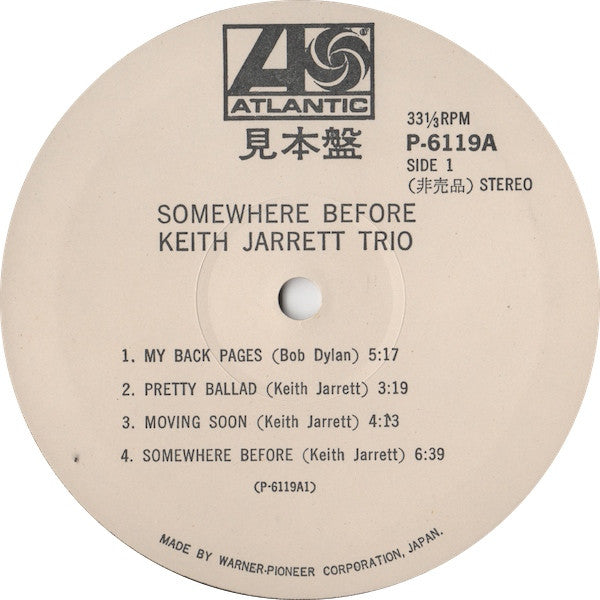 Keith Jarrett Trio - Somewhere Before (Vinyl, LP, Album, Reissue)
