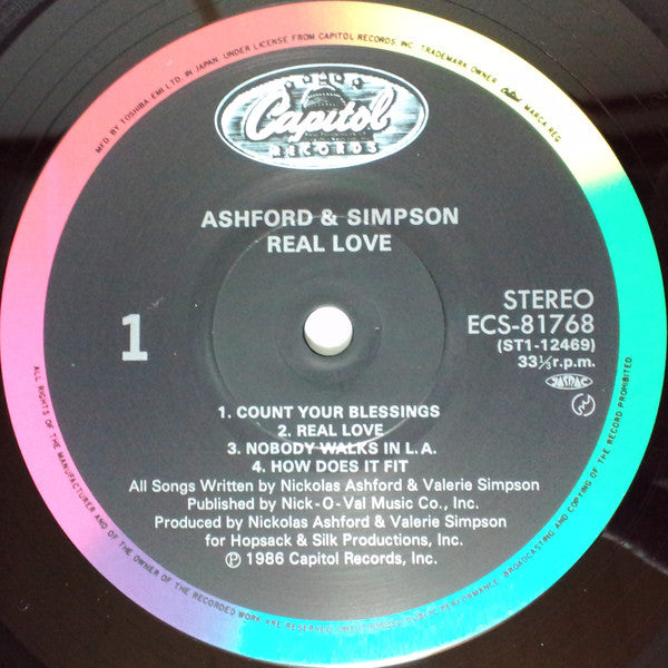 Ashford & Simpson - Real Love (Vinyl, LP, Album, Stereo) Very Good Plus (VG+) / Very Good Plus (VG+)
