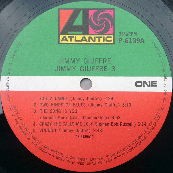 The Jimmy Giuffre Trio - The Jimmy Giuffre 3 (Vinyl, LP, Album, Reissue) Very Good (VG) / Very Good (VG)