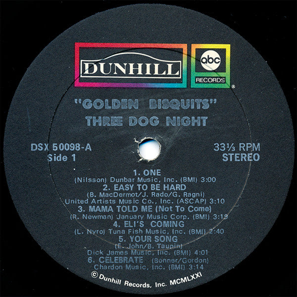 Three Dog Night - Golden Bisquits (Vinyl, LP, Compilation) Good Plus (G+) / Good (G)