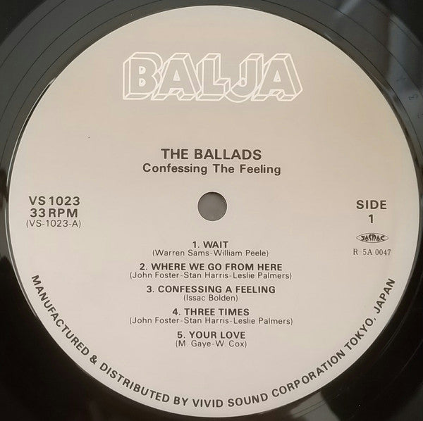 The Ballads - Confessing The Feeling (Vinyl, LP) Near Mint (NM or M-) / Very Good Plus (VG+)