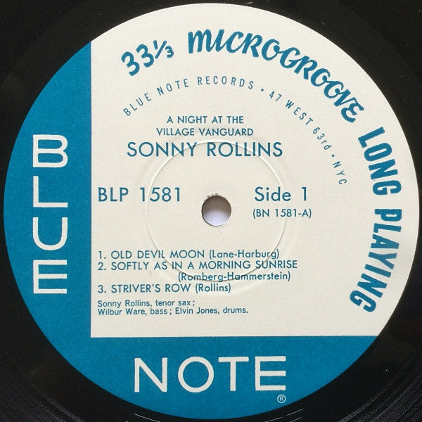 Sonny Rollins - A Night At The "Village Vanguard" (Vinyl, LP, Album...