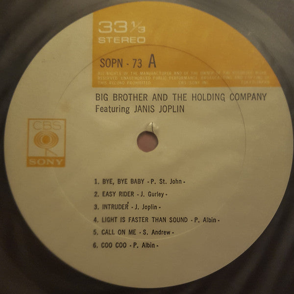 Big Brother & The Holding Company - Big Brother & The Holding Company Featuring Janis Joplin (Vinyl, LP, Album, Reissue, Stereo) Very Good Plus (VG+) / Very Good Plus (VG+)