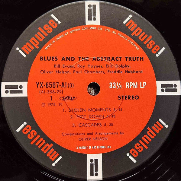 Bill Evans - The Blues And The Abstract Truth (Vinyl, LP, Album, Reissue, Stereo) Very Good (VG) / Very Good (VG)