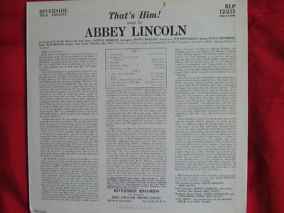 Abbey Lincoln - That's Him (Vinyl, LP, Album, Reissue, Mono)
