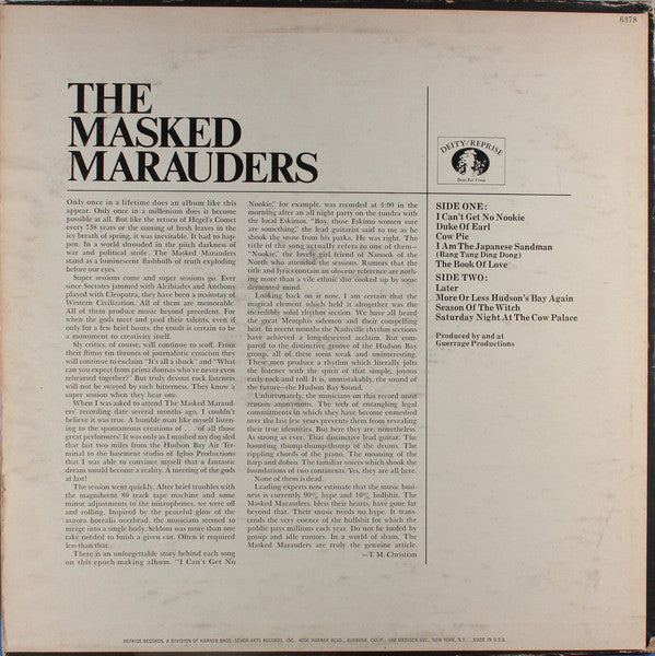 The Masked Marauders - The Masked Marauders (Vinyl, LP, Album, Stereo) Good Plus (G+) / Good (G)