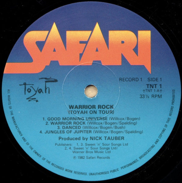 Toyah (3) - Warrior Rock (Toyah On Tour) (2xVinyl, LP, Album) Very Good Plus (VG+) / Very Good (VG)