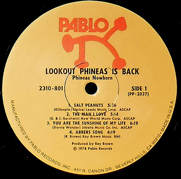 Phineas Newborn Trio - Look Out - Phineas Is Back! (Vinyl, LP, Album, Stereo) Very Good Plus (VG+) / Very Good (VG)