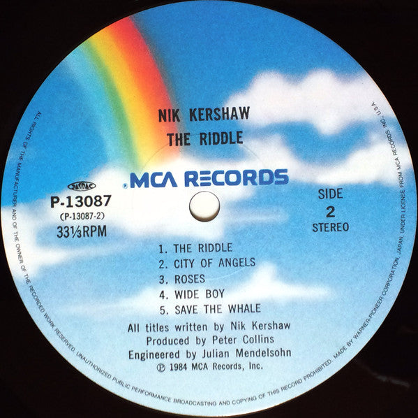 Nik Kershaw - The Riddle (Vinyl, LP, Album, Stereo)
