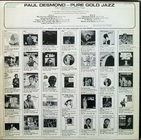 Paul Desmond - Pure Gold Jazz (Vinyl, LP, Album, Reissue)