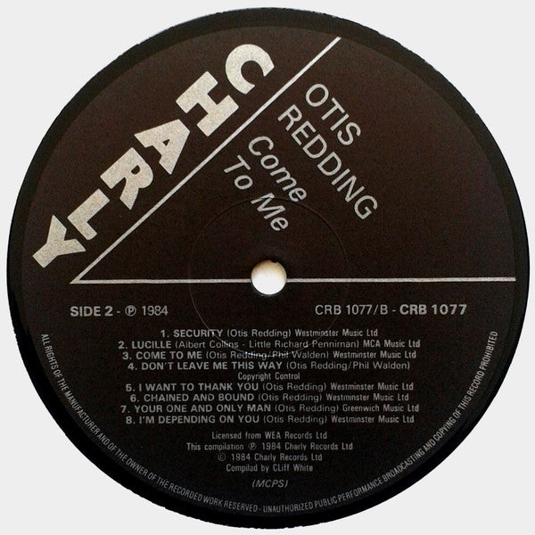 Otis Redding - Come To Me (Vinyl, LP, Compilation) Very Good Plus (VG+) / Good Plus (G+)