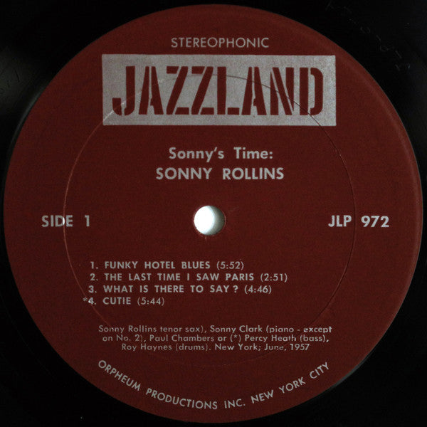 Sonny Rollins - Sonny's Time (Vinyl, LP, Compilation, Reissue, Remastered, Stereo) Very Good (VG) / Very Good (VG)