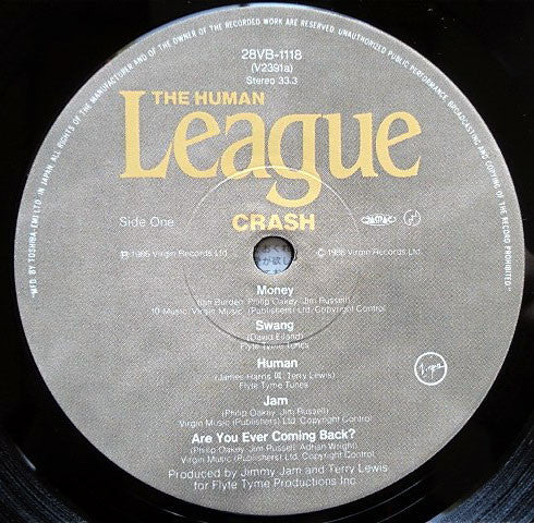 The Human League - Crash (Vinyl, LP, Album, Stereo)