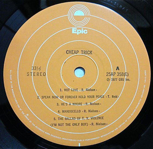 Cheap Trick - Cheap Trick (Vinyl, LP, Album)