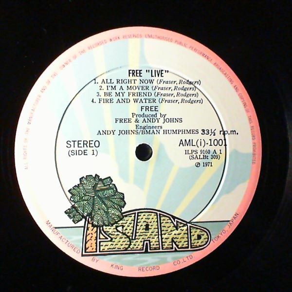 Free - Free Live (Vinyl, LP, Album)
