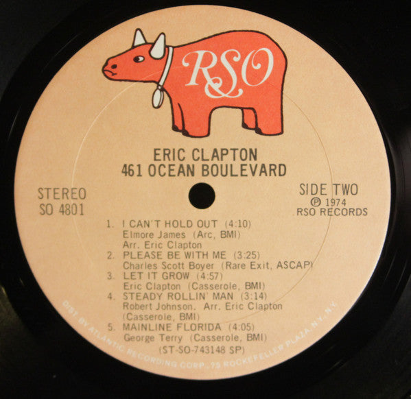 Eric Clapton - 461 Ocean Boulevard (Vinyl, LP, Album, Stereo) Very Good (VG) / Very Good Plus (VG+)