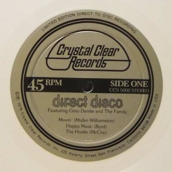 Gino Dentie And The Family - Direct Disco (Vinyl, 12", 45 RPM, Limited Edition) Near Mint (NM or M-) / Very Good (VG)