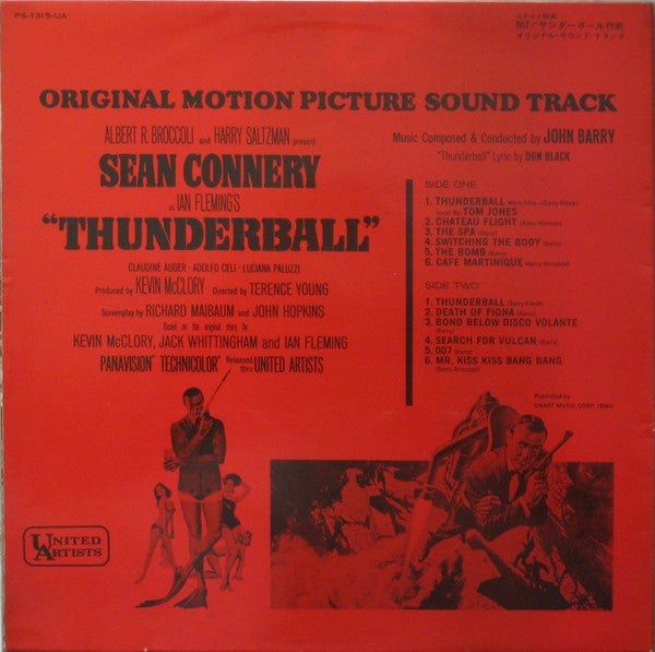 John Barry - Thunderball (Original Motion Picture Soundtrack) (Vinyl, LP, Album, Stereo) Very Good Plus (VG+) / Very Good (VG)