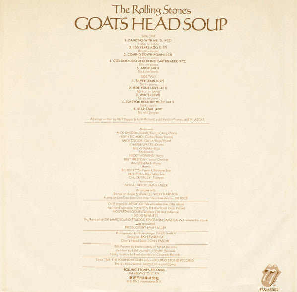 The Rolling Stones - Goats Head Soup (Vinyl, LP, Album, Reissue) Near Mint (NM or M-) / Very Good Plus (VG+)