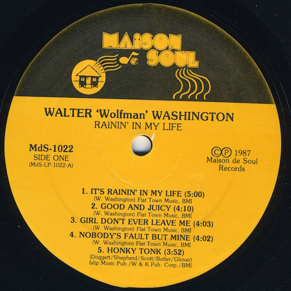 Walter "Wolfman" Washington - Rainin' In My Life (Vinyl, LP, Album, Reissue) Very Good Plus (VG+) / Very Good (VG)