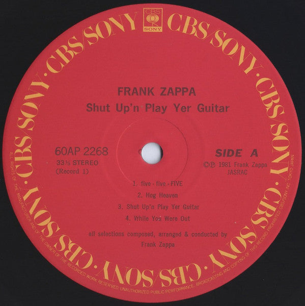 Frank Zappa - Shut Up 'n Play Yer Guitar (3xVinyl, LP, Album) Very Good Plus (VG+) / Very Good Plus (VG+)