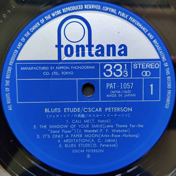 Oscar Peterson - Blues Etude (Vinyl, LP, Album, Limited Edition, Re...