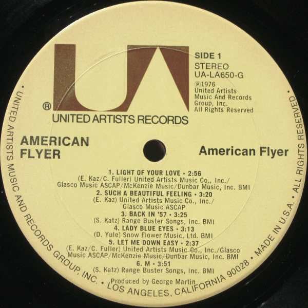 American Flyer - American Flyer (Vinyl, LP, Album) Good Plus (G+) / Good (G)
