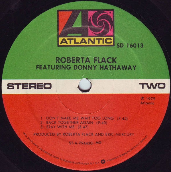 Roberta Flack - Roberta Flack Featuring Donny Hathaway (Vinyl, LP, Album, Stereo) Very Good (VG) / Good Plus (G+)