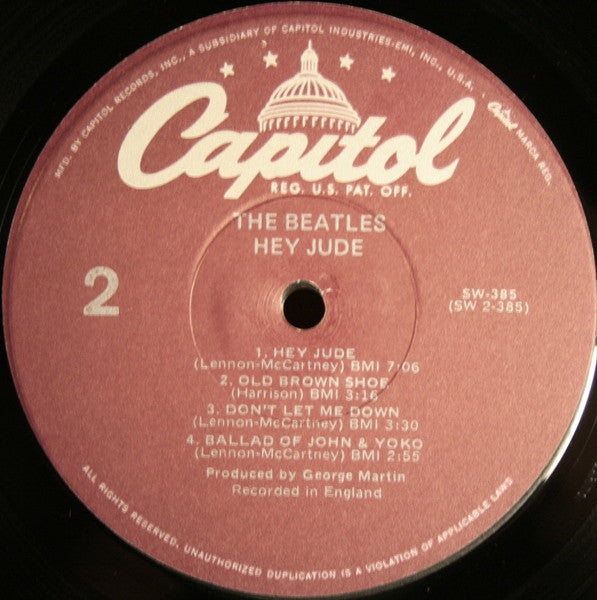 The Beatles - Hey Jude (Vinyl, LP, Compilation, Reissue, Stereo) Very Good (VG) / Very Good (VG)