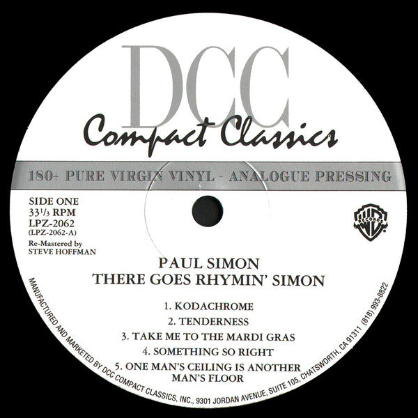 Paul Simon - There Goes Rhymin' Simon (Vinyl, LP, Album, Limited Edition, Numbered, Reissue, Remastered, Stereo) Near Mint (NM or M-) / Very Good Plus (VG+)