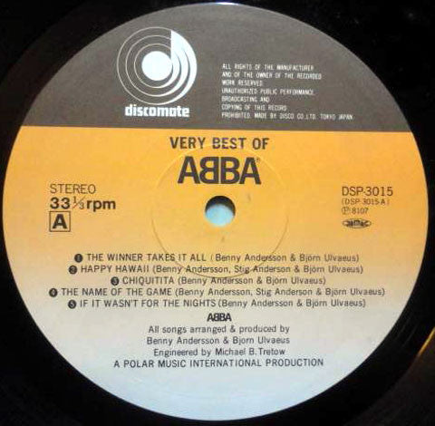 ABBA - Very Best Of ABBA (2xVinyl, LP, Compilation, Stereo) Very Good Plus (VG+) / Very Good Plus (VG+)