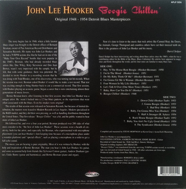 John Lee Hooker - Boogie Chillen' (Vinyl, LP, Compilation) Very Good Plus (VG+) / Near Mint (NM or M-)