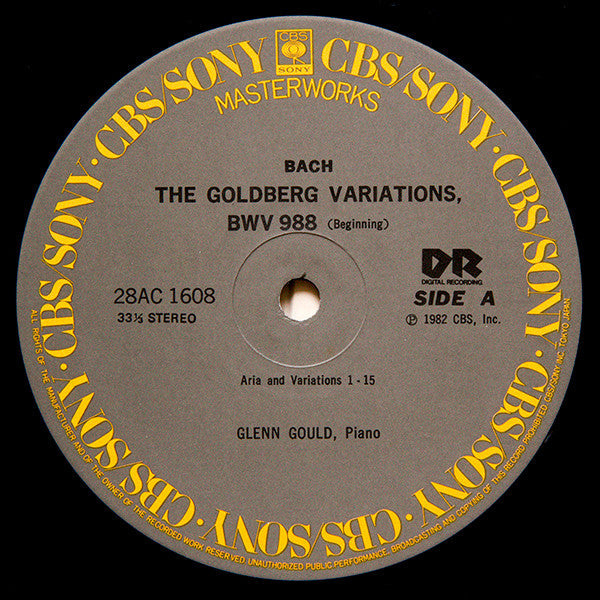 Johann Sebastian Bach - The Goldberg Variations (Vinyl, LP, Album) Very Good Plus (VG+) / Very Good Plus (VG+)