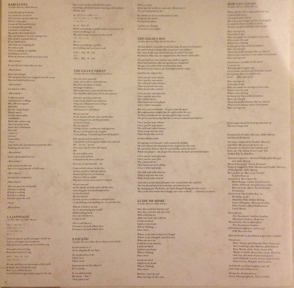 Freddie Mercury - Barcelona (Vinyl, LP, Album, Stereo) Very Good Plus (VG+) / Very Good (VG)