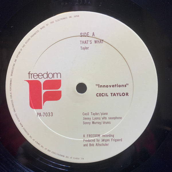 Cecil Taylor - Innovations (Vinyl, LP, Album, Stereo) Near Mint (NM or M-) / Very Good (VG)