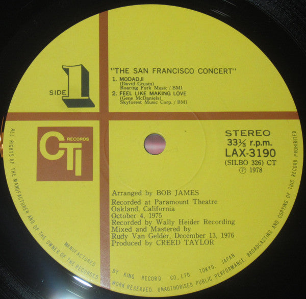 Hubert Laws - The San Francisco Concert (Vinyl, LP, Album, Limited ...