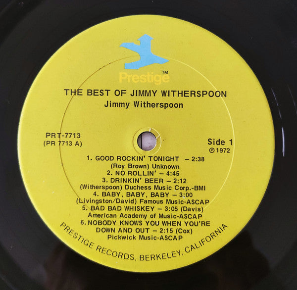 Jimmy Witherspoon - The Best Of Jimmy Witherspoon (Vinyl, LP, Compilation, Reissue, Stereo) Very Good Plus (VG+) / Very Good (VG)