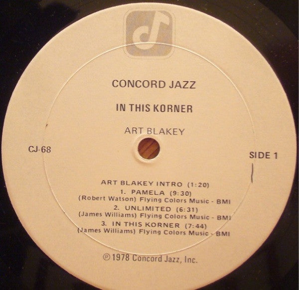 Art Blakey - In This Korner (Vinyl, LP, Album) Very Good (VG) / Very Good (VG)