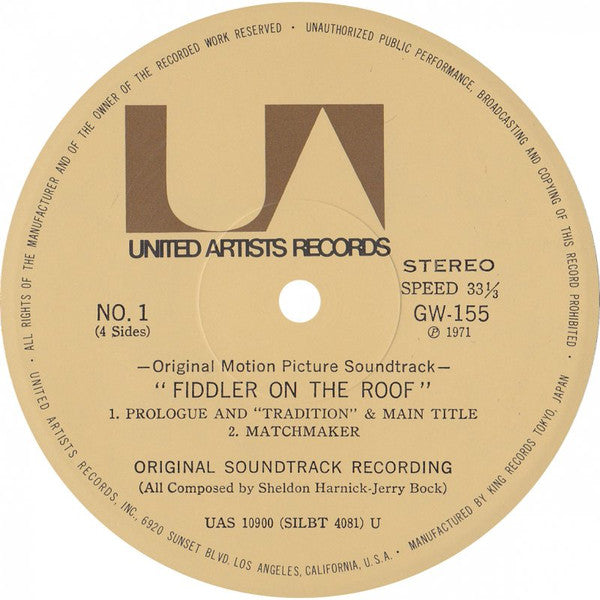 John Williams (4) - Fiddler On The Roof (Original Motion Picture So...
