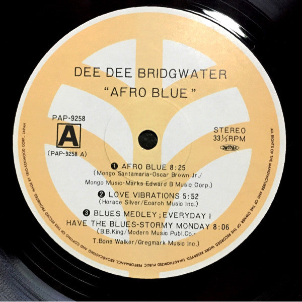 Dee Dee Bridgewater - Afro Blue (Vinyl, LP, Album, Reissue) Very Good Plus (VG+) / Very Good Plus (VG+)