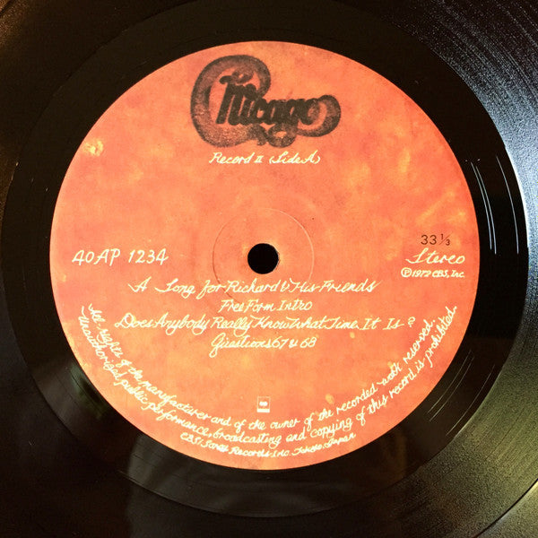 Chicago (2) - Chicago Live In Japan (2xVinyl, LP, Album, Reissue) Near Mint (NM or M-) / Very Good Plus (VG+)