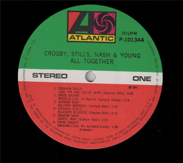 Crosby, Stills, Nash & Young - All Together (Vinyl, LP, Album, Compilation, Reissue, Stereo) Very Good Plus (VG+) / Good Plus (G+)