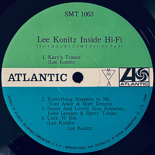Lee Konitz - Inside Hi-Fi (Vinyl, LP, Album, Mono) Near Mint (NM or M-) / Very Good (VG)