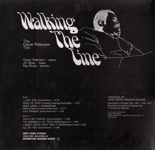 The Oscar Peterson Trio - Walking The Line (Vinyl, LP, Album) Very Good Plus (VG+) / Very Good (VG)