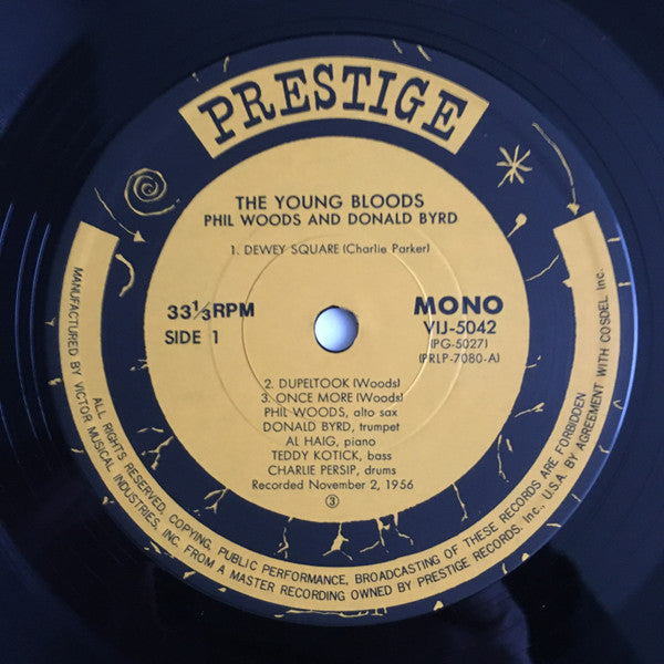 Phil Woods - The Young Bloods (Vinyl, LP, Album, Mono, Reissue) Very Good Plus (VG+) / Very Good Plus (VG+)